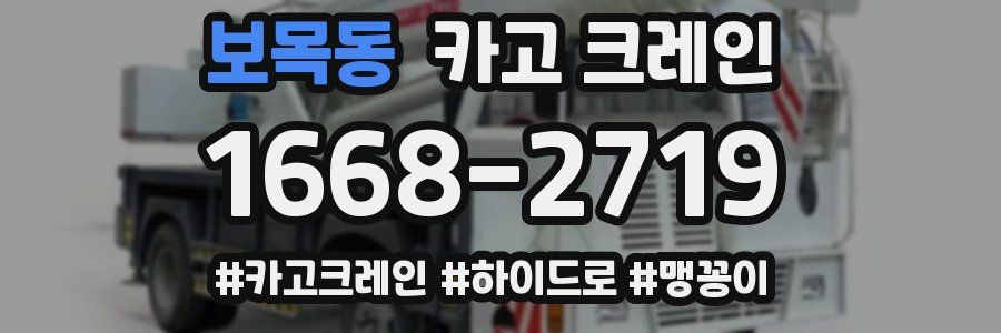 보목동 크레인 작업