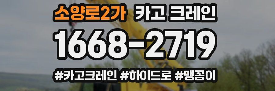 소양로2가 크레인 작업