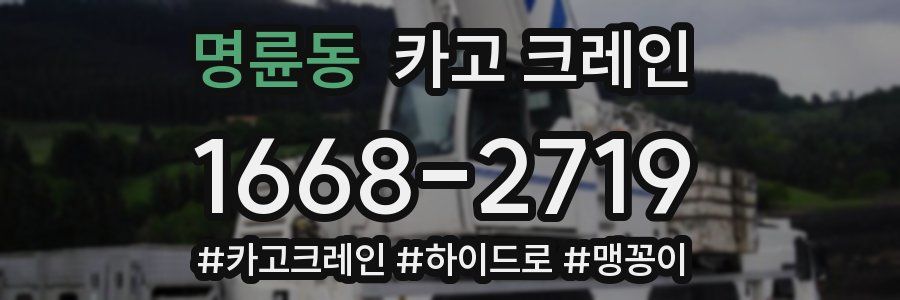 명륜동 크레인 작업