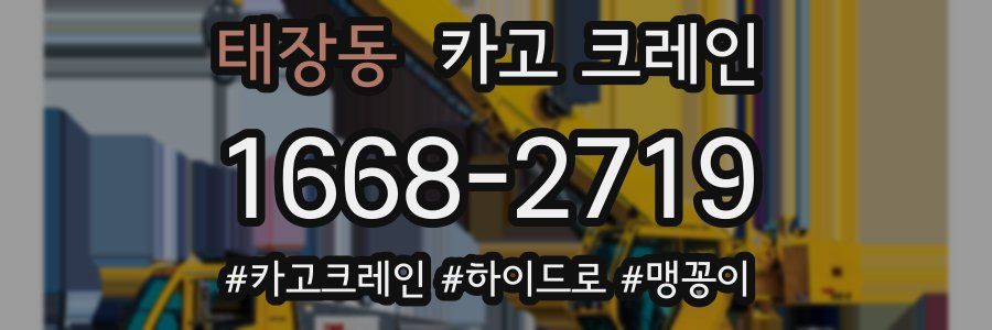 태장동 크레인 작업