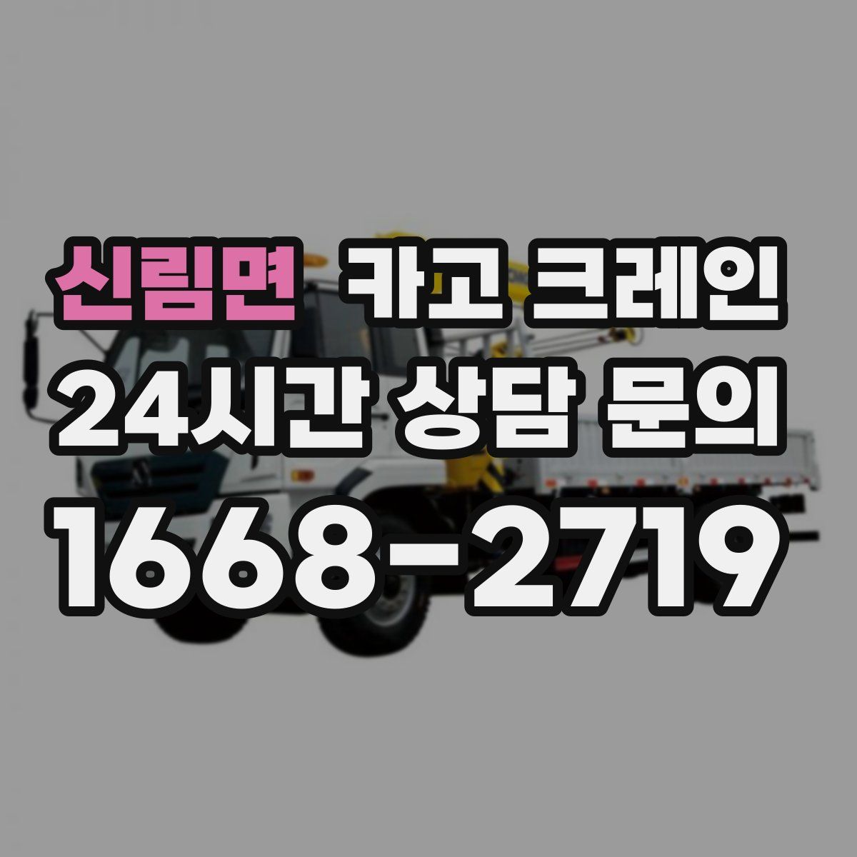 신림면 카고 크레인