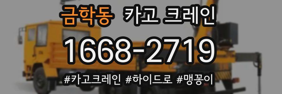 금학동 크레인 작업