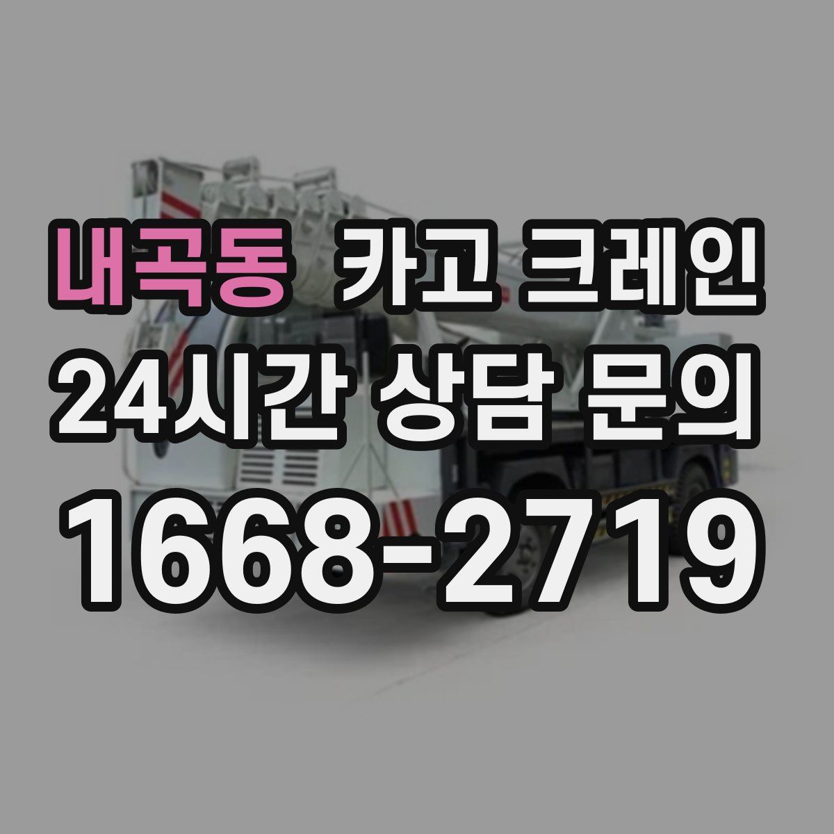 내곡동 카고 크레인