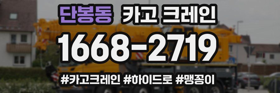 단봉동 크레인 작업