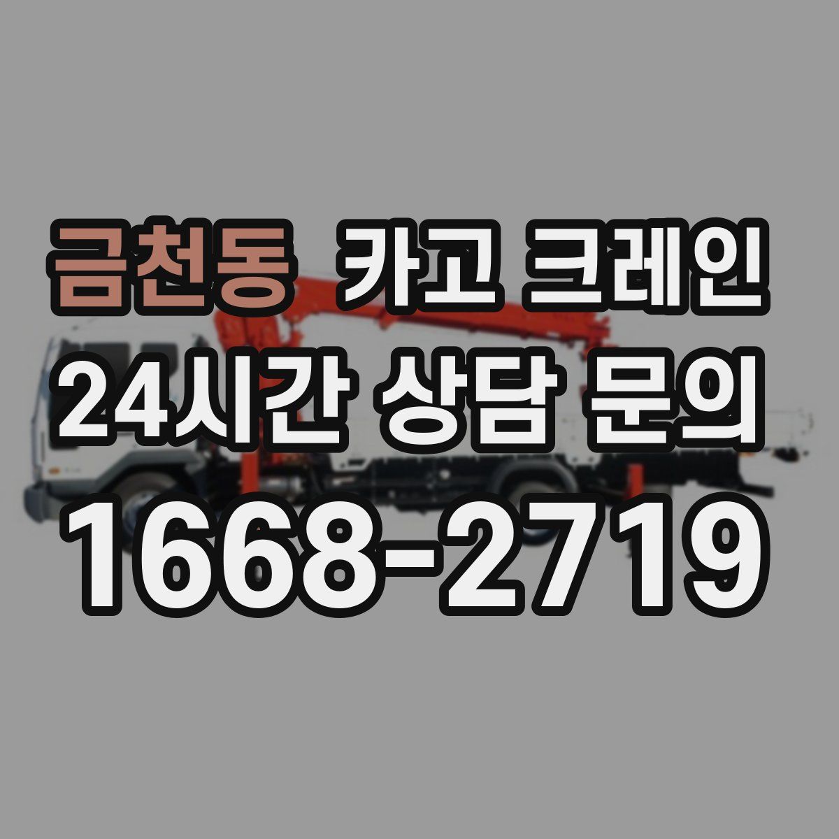 금천동 카고 크레인