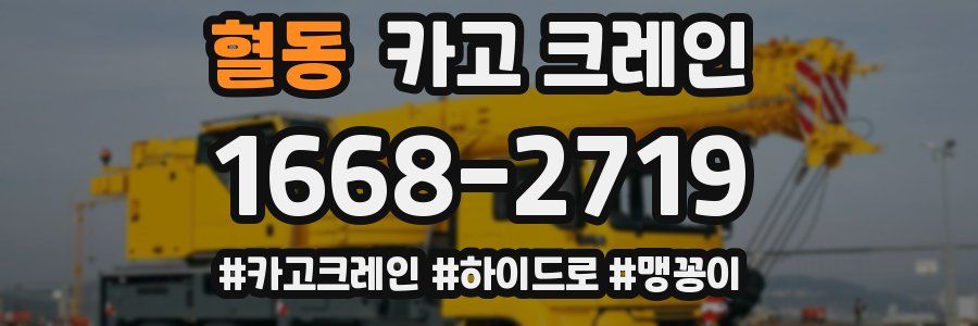 혈동 크레인 작업