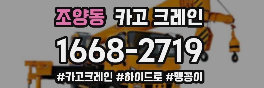 조양동 크레인 작업