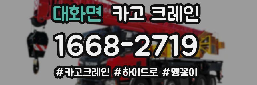 대화면 크레인 작업