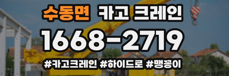 수동면 크레인 작업