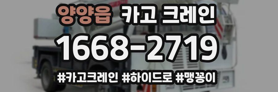 양양읍 크레인 작업