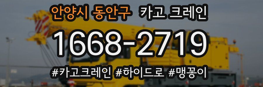 안양시 동안구 크레인 작업