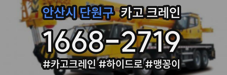 안산시 단원구 크레인 작업