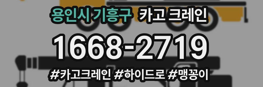 용인시 기흥구 크레인 작업