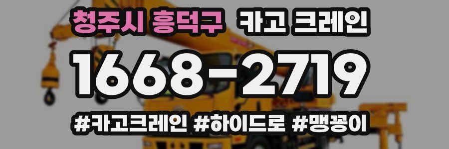 청주시 흥덕구 크레인 작업
