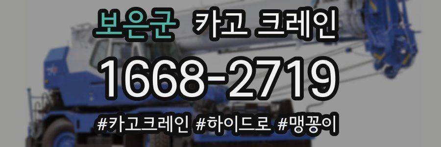 보은군 크레인 작업