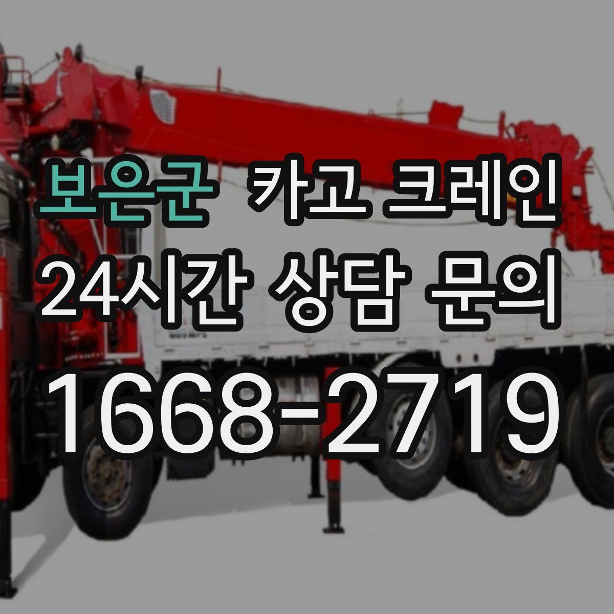 보은군 카고 크레인