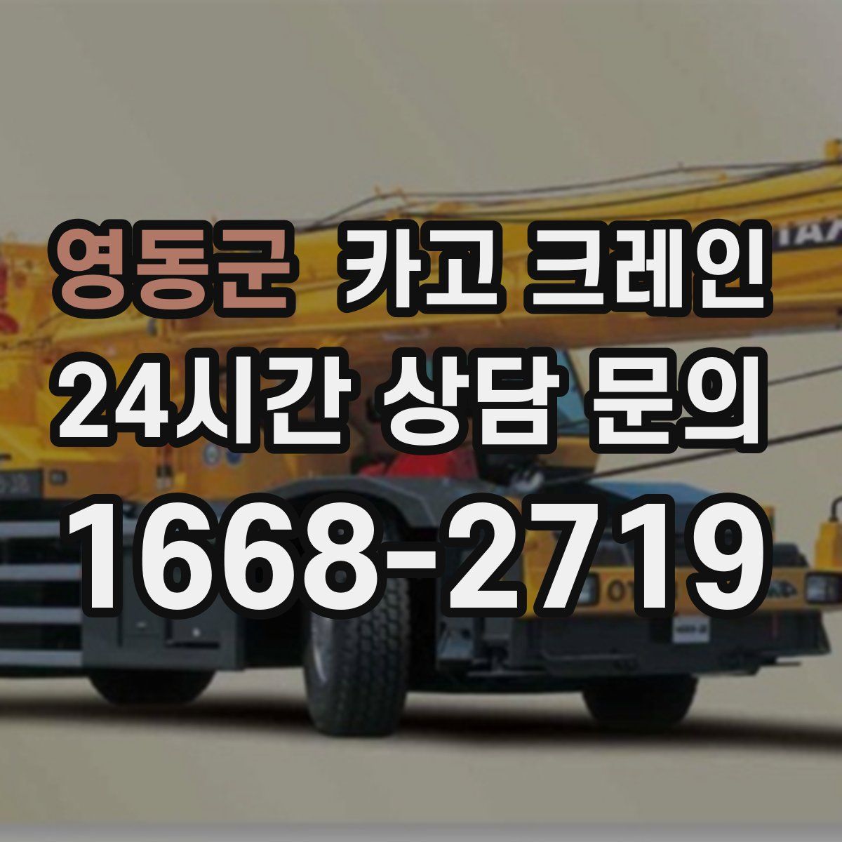 영동군 카고 크레인