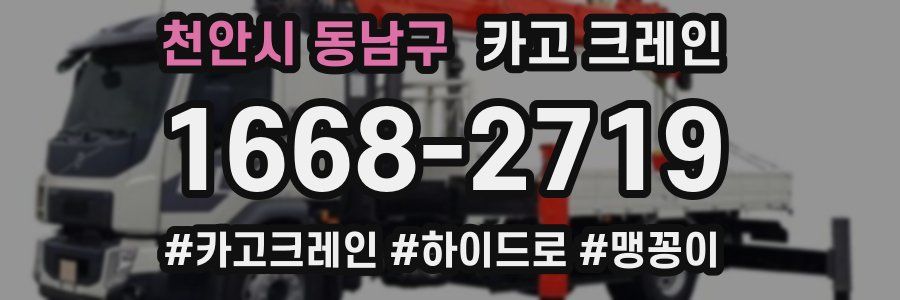 천안시 동남구 크레인 작업