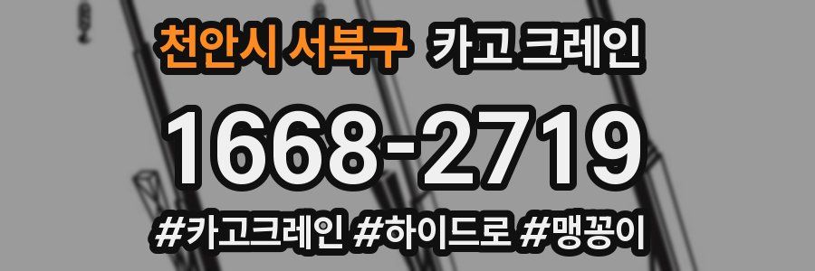 천안시 서북구 크레인 작업