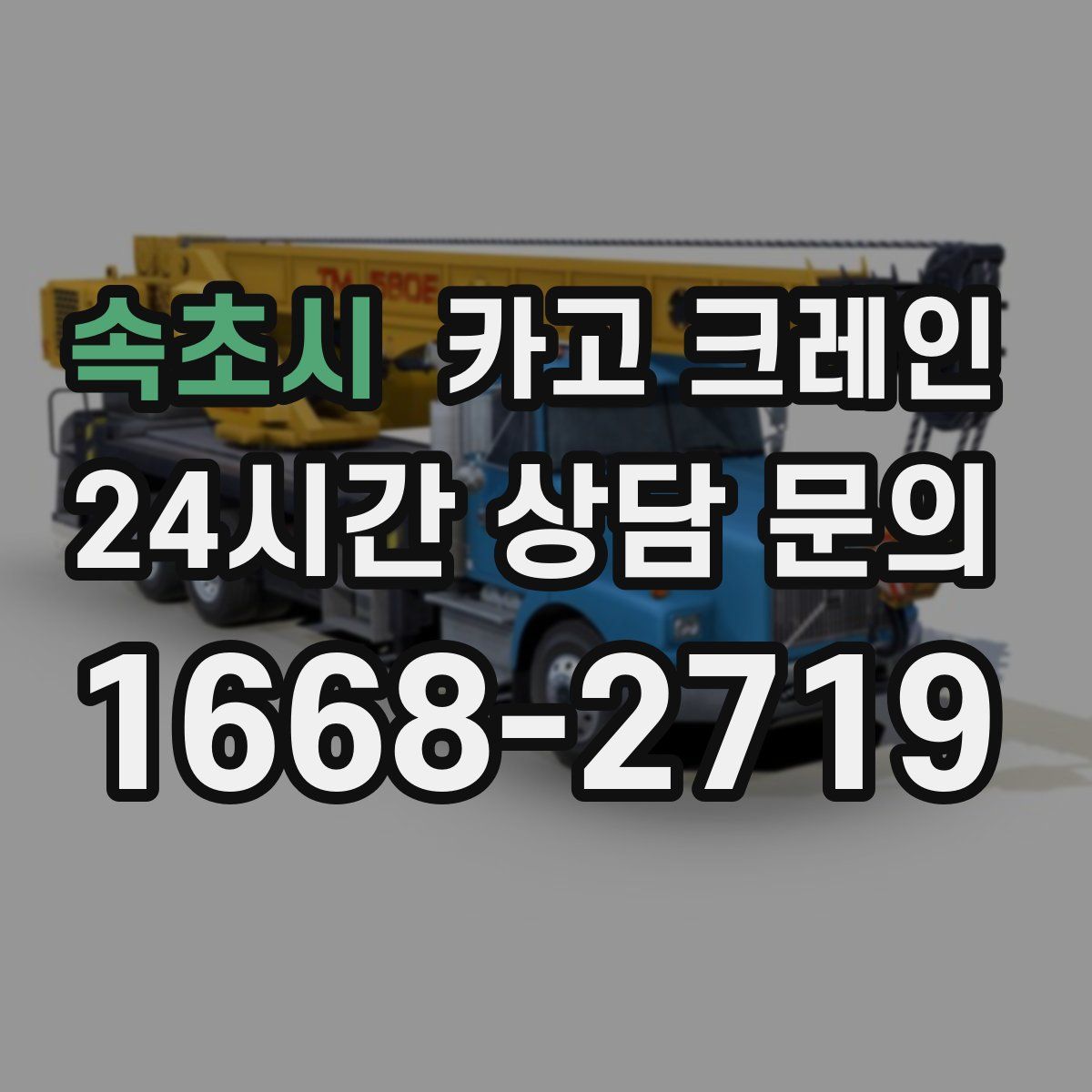 속초시 카고 크레인