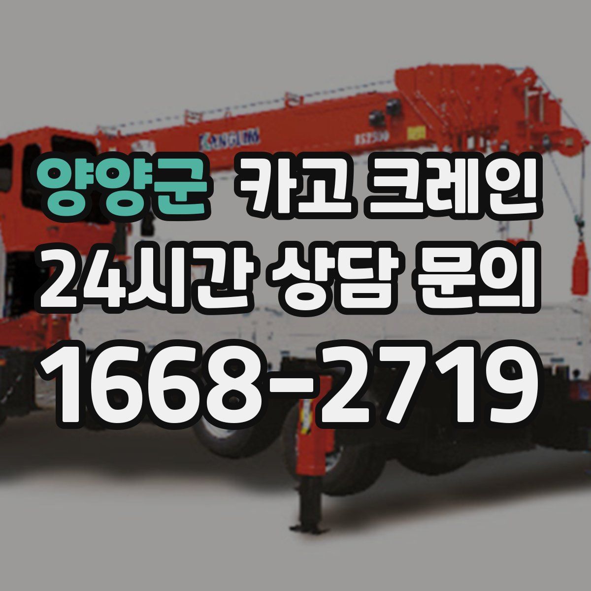 양양군 카고 크레인