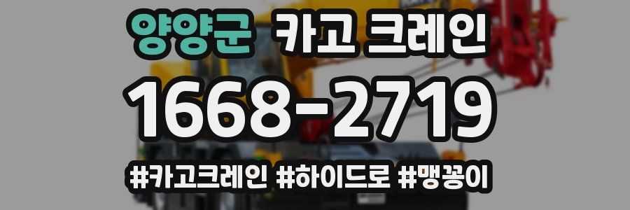 양양군 크레인 작업