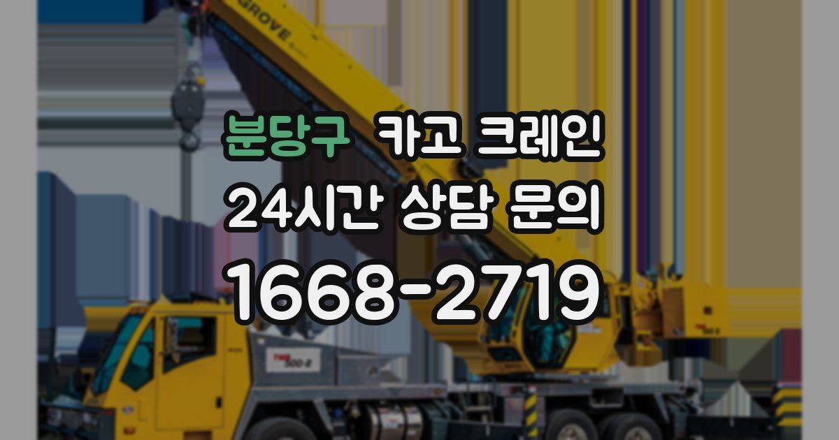 분당구 크레인
