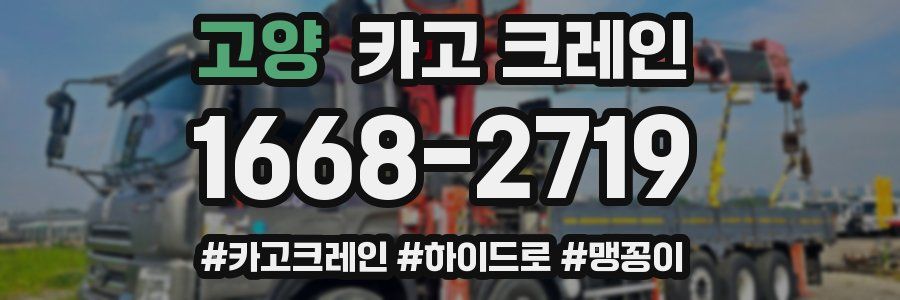 고양 크레인 작업