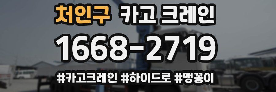 처인구 크레인 작업