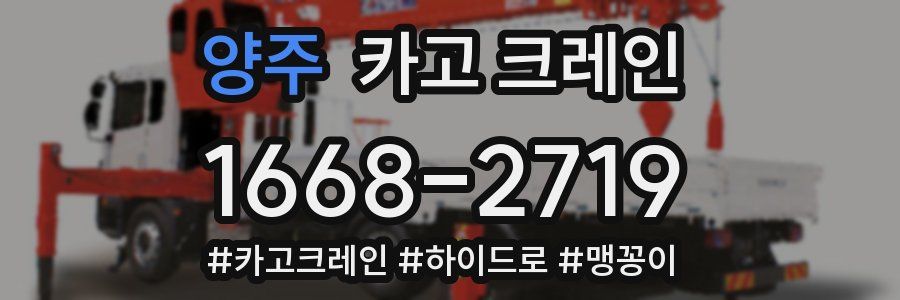 양주 크레인 작업