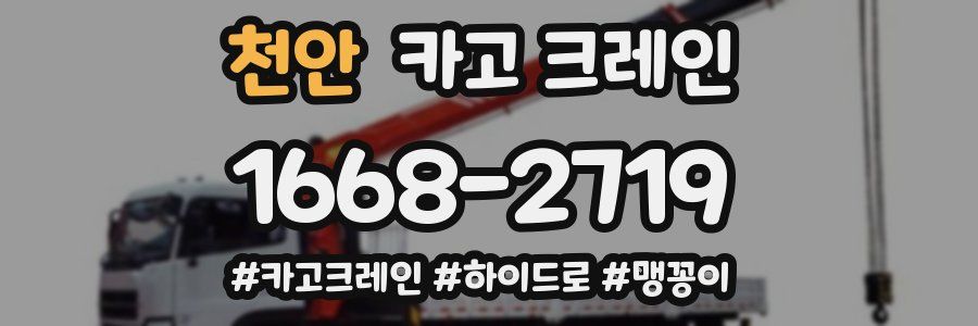 천안 크레인 작업