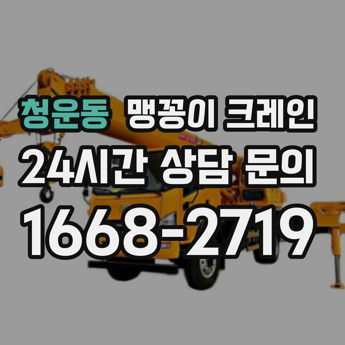 청운동 맹꽁이 크레인 장비 이전·재배치에 유리한 이유