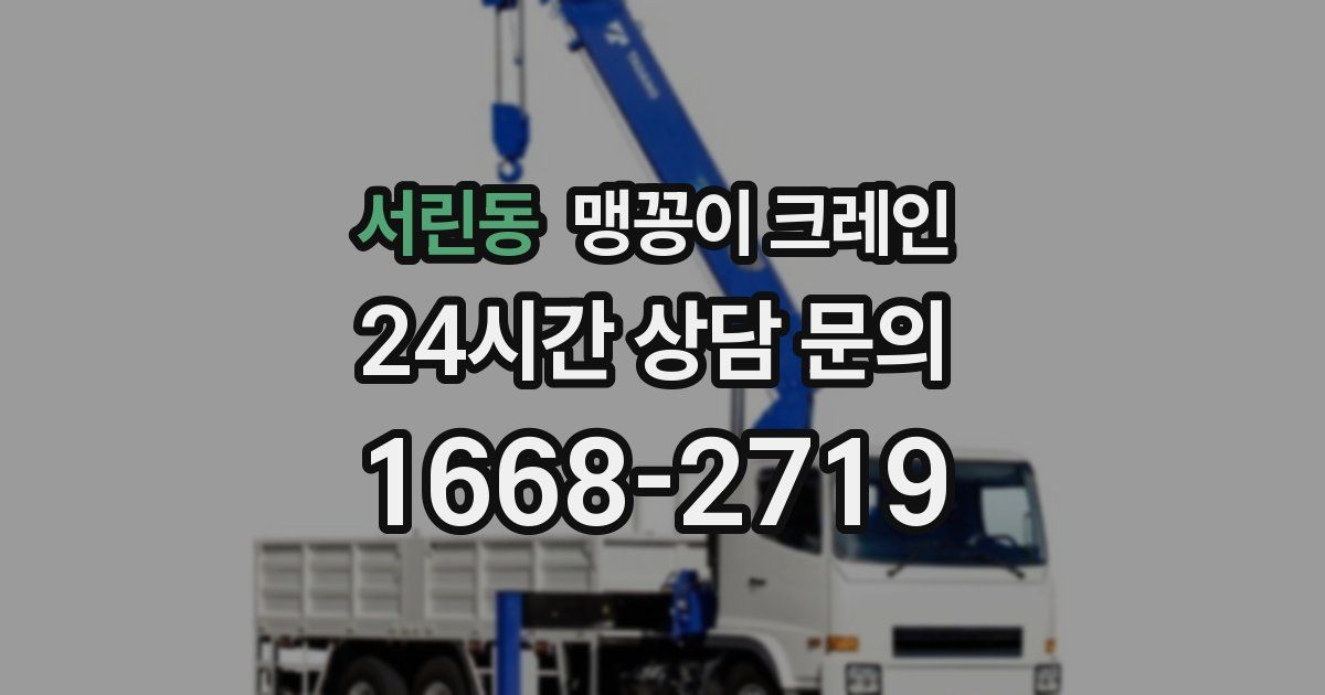 서린동 맹꽁이 크레인