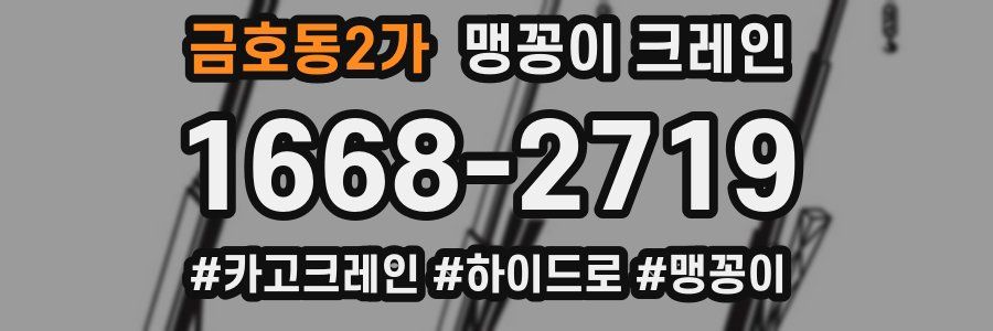 금호동2가 맹꽁이 크레인