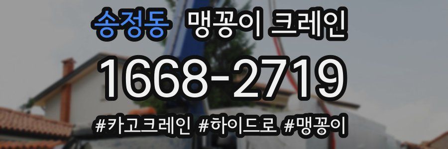 송정동 맹꽁이 크레인