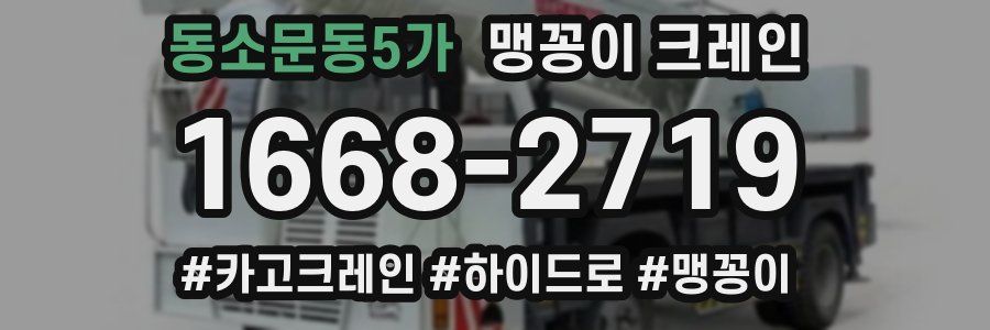 동소문동5가 맹꽁이 크레인