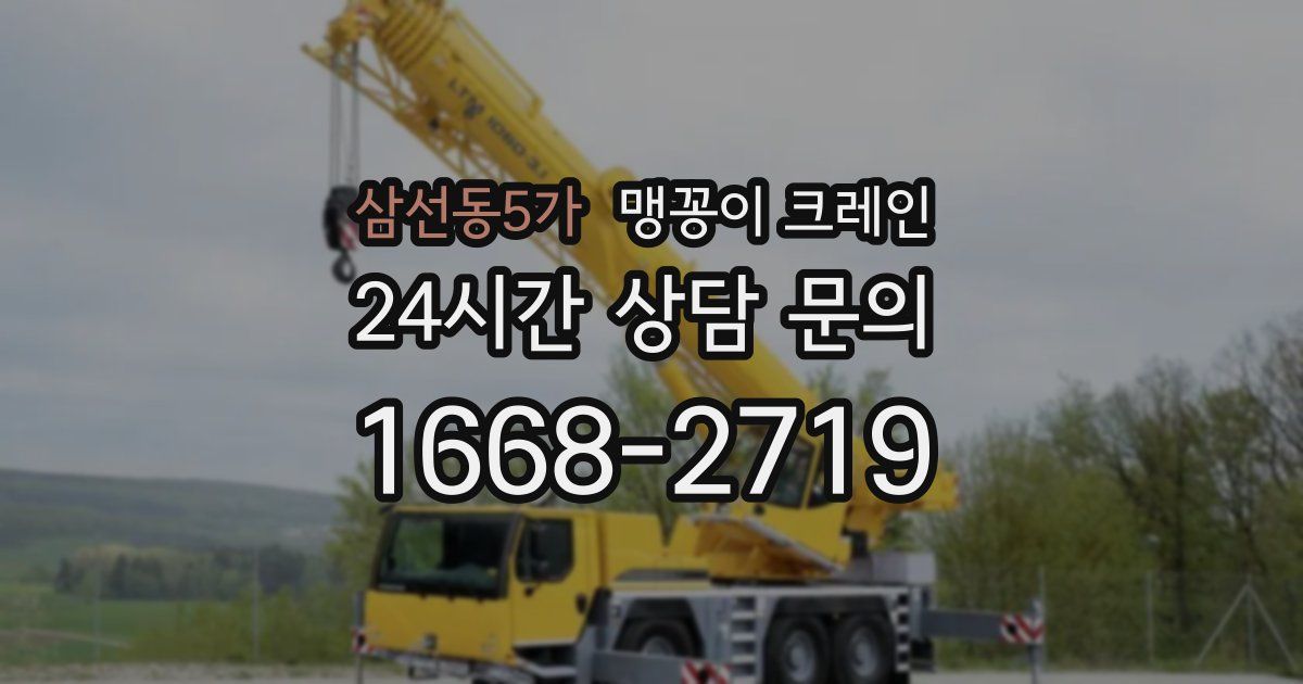 삼선동5가 맹꽁이 크레인