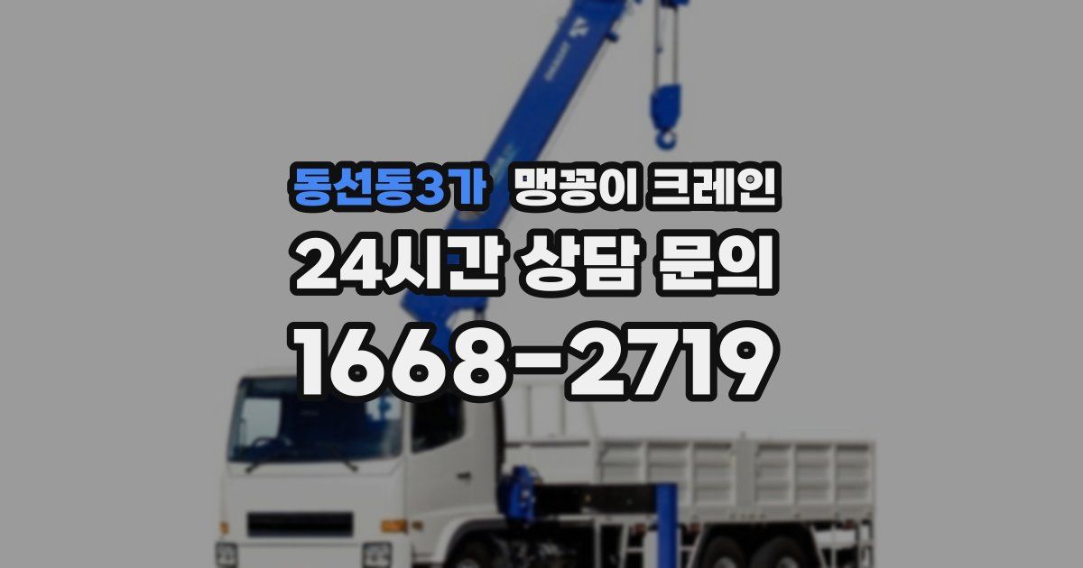 동선동3가 맹꽁이 크레인