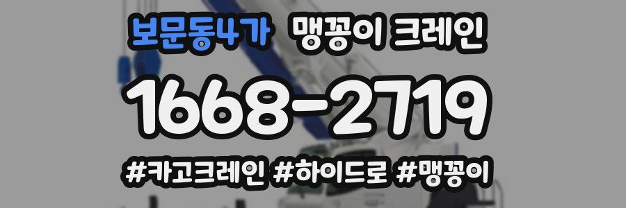 보문동4가 맹꽁이 크레인