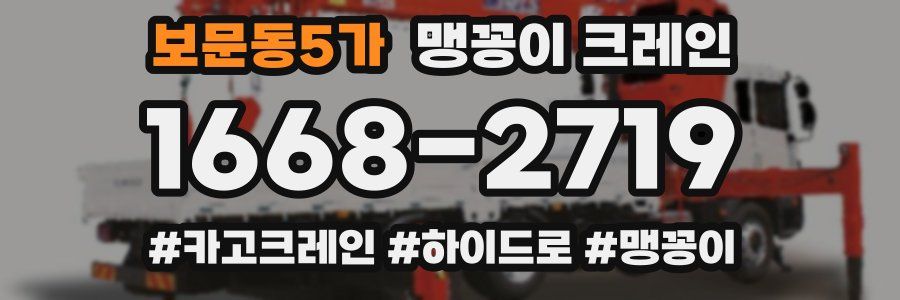 보문동5가 맹꽁이 크레인