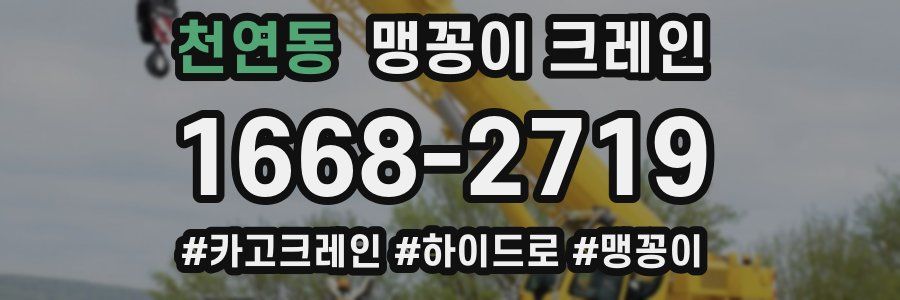 천연동 맹꽁이 크레인
