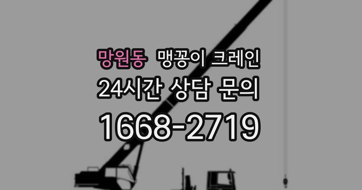 망원동 맹꽁이 크레인