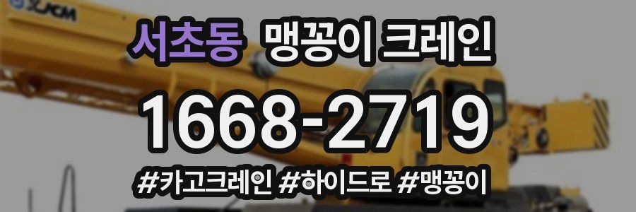 서초동 맹꽁이 크레인