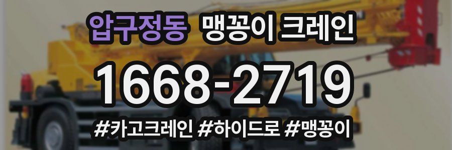 압구정동 맹꽁이 크레인