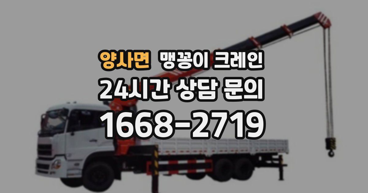 양사면 맹꽁이 크레인