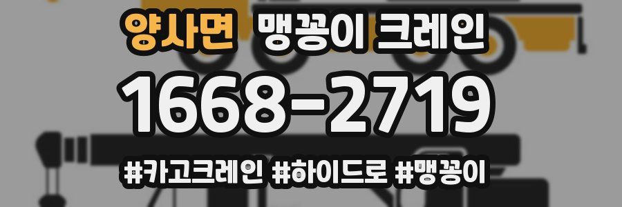 양사면 맹꽁이 크레인