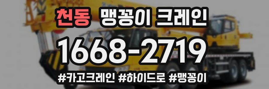 천동 맹꽁이 크레인