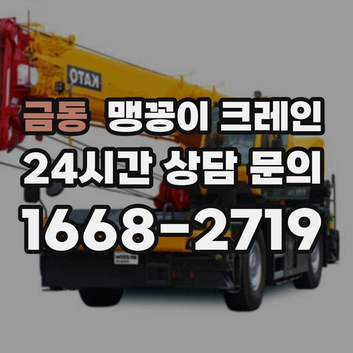 금동 맹꽁이 크레인 스카이차와 용도가 다른 이유를 정리
