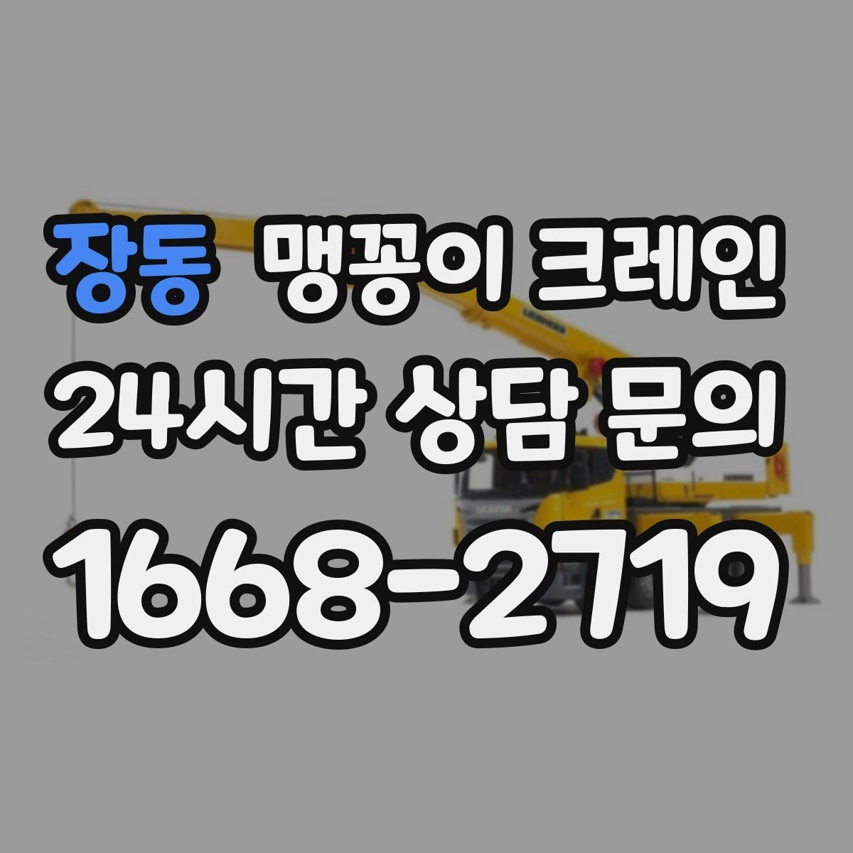 장동 맹꽁이 크레인 카고 크레인과 비교해 유리한 현장 조건