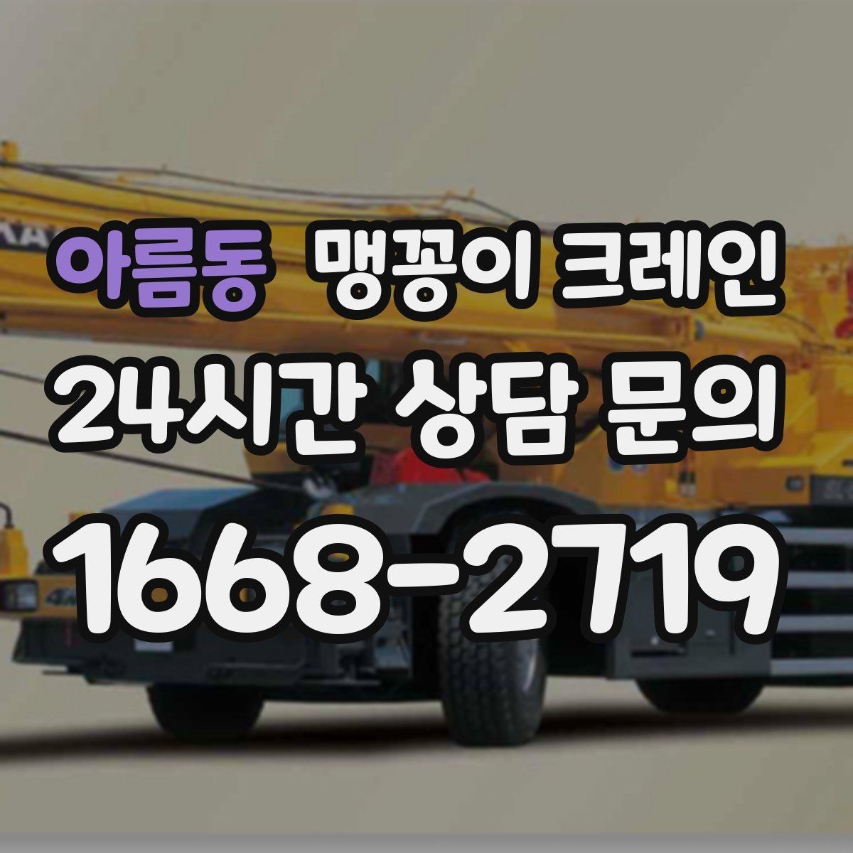 아름동 맹꽁이 크레인 종일 작업이 필요한 케이스 정리